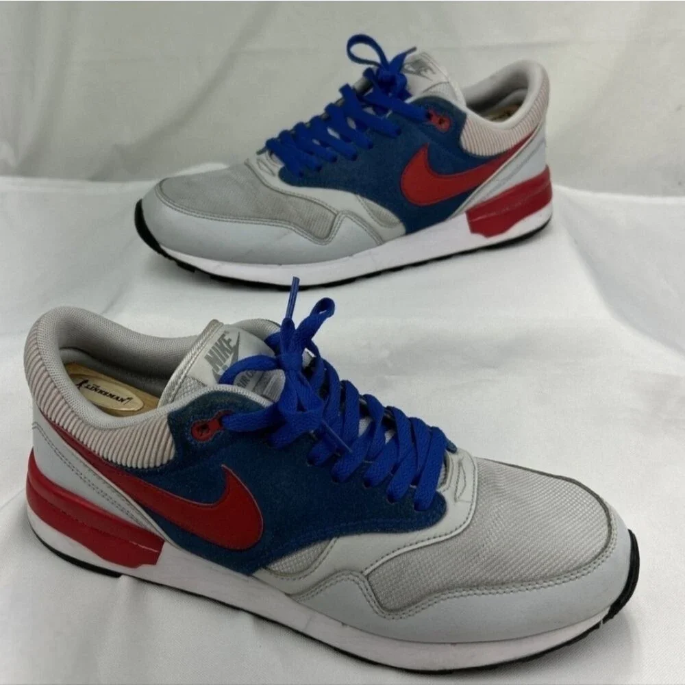 NIKE Air Vintage Odyssey Running Shoes Platinum Red Cobalt Sneaker Men 13